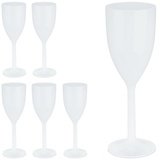 Relaxdays Weingläser Kunststoff 6er Set, - Weiß