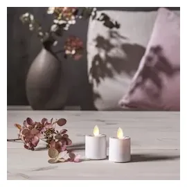 MARELIDA LED Kerzenset Mini 6 cm weiß 2 St.
