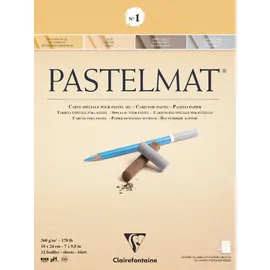 Clairefontaine Pastelmat Zeichenblock 12 St. 18 x 24 cm hellgelb/gelb/dunkelgrau/hellgrau