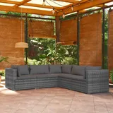 vidaXL Lounge-Set 5-tlg. grau