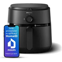 Philips Heißluftfritteuse NA130/00 schwarz