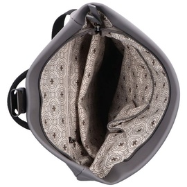 RIEKER Damen Cityrucksack Überschlag Rucksack Ziersteppung H1426, Farbe:Grau