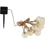 GLOBO LED-Solarlichterkette Kunststoff Amber