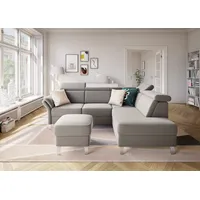 sit&more Ecksofa SIT & MORE "Vincenzo L-Form", grau (steelgrau), B:245cm H:84cm T:193cm, Sofas, Ecksofa, inklusive Kopfteilverstellung, wahlweise mit Bettfunktion, Bettkasten