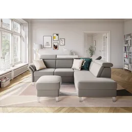sit&more Ecksofa SIT & MORE "Vincenzo L-Form", grau (steelgrau), B:245cm H:84cm T:193cm, Sofas, Ecksofa, inklusive Kopfteilverstellung, wahlweise mit Bettfunktion, Bettkasten
