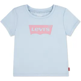 Levi's T-Shirt LEVI'S KIDS "LVG BATWING TEE", Mädchen, Gr. 18M (86), blau (country air), Jersey, Obermaterial: 100% Baumwolle, Basic schmal hüftbedeckend, Rundhals, Shirts T-Shirt, mit LEVIS-Print - for BABY GIRLS
