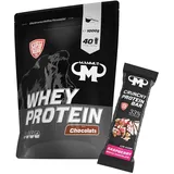 1kg Mammut Whey Protein Eiweißshake - Set inkl. Protein Shaker, Riegel, Powderbank oder Tasse (Chocolate, Mammut Protein Bar - Raspberry)