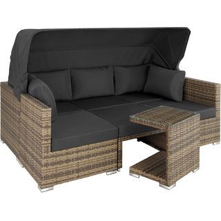 Tectake  San Marino Polyrattan Lounge-Set natur