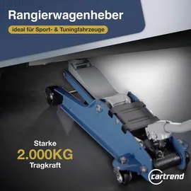 CARTREND Rangierwagenheber Stahl 635 mm grau