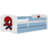 Raumhirsch furniture Kinderbett, Blau, Holzwerkstoff, Holzwerkstoff, 1 Schubladen, 80x180