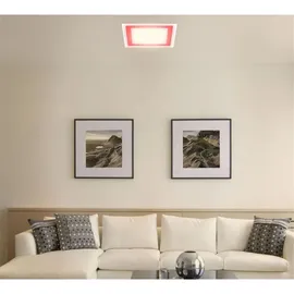 Telefunken LED Panel LED Deckenleuchte, Deckenlampe dimmbar, inkl. Fernbedienung, RGB Funktion, 24 Watt, 2400lm, Timerfunktion, 445x445x63mm (LxBxH), 318806TF,