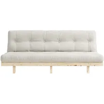 Karup Schlafsofa KARUP DESIGN "Lean 200 Schlafsofa, Gästebett, Sofa mit Futonmatratze", beige (natural), B:200cm H:73cm T:100cm, Bezug: 80% Baumwolle, 20% Polyester, Sofas, Schlafsofa, Inkl. Futonmatratze, Liegefläche 130x200 cm, FSC zertifizierte Kiefer