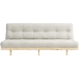 Karup Schlafsofa KARUP DESIGN "Lean 200 Schlafsofa, Gästebett, Sofa mit Futonmatratze", beige (natural), B:200cm H:73cm T:100cm, Bezug: 80% Baumwolle, 20% Polyester, Sofas, Schlafsofa, Inkl. Futonmatratze, Liegefläche 130x200 cm, FSC zertifizierte Kiefer