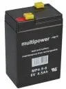 Multipower Blei-Akku MP4,5-6 Pb 6V 4,5Ah Faston 4,8