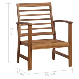vidaXL Lounge-Set 4-tlg. braun