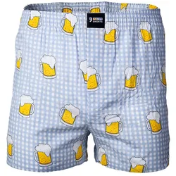 Happy Shorts Herren Web-Boxershorts - American Boxershorts Bier M