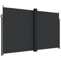 vidaXL Seitenmarkise 200 x 1000 cm Schwarz Polyester