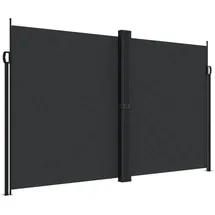 vidaXL Seitenmarkise 200 x 1000 cm Schwarz Polyester