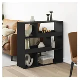 vidaXL Raumteiler Schwarz 100x33x94,5 cm Holzwerkstoff