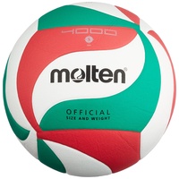 Molten Volleyball V5M4000, Weiß/Grün/Rot, 5