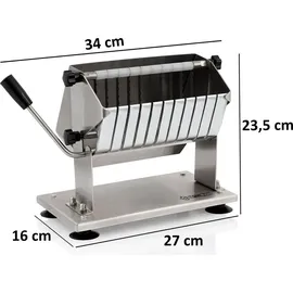 Mahlzeit Edelstahl Currywurstschneider für 18 mm Scheiben 10 scharfe Messer
