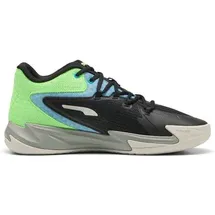 Puma Herren Basketballschuhe DAGGER, Größe 45 in Grau PUMA Black-Bright Aqua-Green Glare