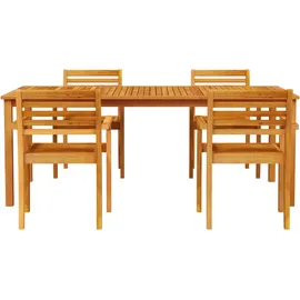 vidaXL 7-tlg Garten-Essgruppe Massivholz Akazie 3375667