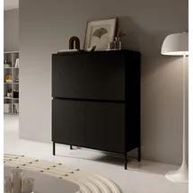 Selsey Highboard 100 cm Schwarz