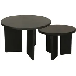 byLIVING Zweisatztisch ROUND, Breite 40+60 cm, schwarz