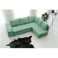 JVmoebel Ecksofa Schlafsofas Wohnlandschaft Sofa Couch Eck Sofas Garnitur Polster Ecke, Mit Bettfunktion grün