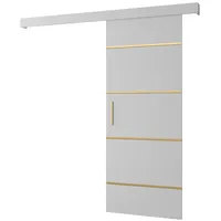 Schiebetür Komplettset - Schiebetürsystem Salwador 4 - Schiebetüren - Trennwände - Raumteiler - Innentüren, Tür 80x204 cm - Schiebetür Schiene - Zimmertür mit Schiebetür Griff - Saloontür