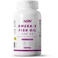 HSN Omega 3 3000 mg Fischöl mit 540 mg EPA 360 mg DHA pro Tagesdosis | 30 Perlen mit natürlichem Vitamin E schützt Omega-3-Fettsäuren | Nicht-GMO, Gluten- und laktosefrei