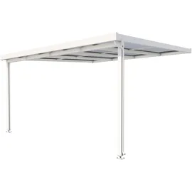 Gutta Terrassendach Premium 410 x 406 cm weiß / Polycarbonat klar
