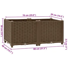 vidaXL Hochbeet 80x40x38 cm Polypropylen