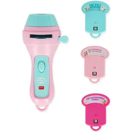 Legami - Once Upon a Time Pink Story Projektor Taschenlampe, projiziert 3 Kindermärchen, 3 Scheiben mit je 8 Dias, AAA Batterien nicht enthalten, 7 x 14,5 x 6,3 cm