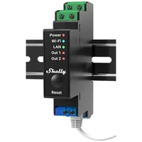 Shelly Pro 2PM Hutschienenrelais Bluetooth, Wi-Fi