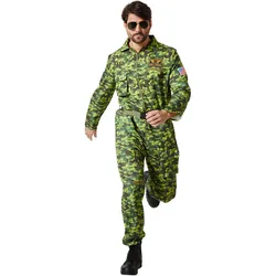 tectake® Herrenkostüm Air Force Pilot Camouflage