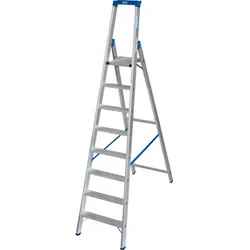 KRAUSE Stufen-Stehleiter »STABILO«, 8 Sprossen, Aluminium - silberfarben