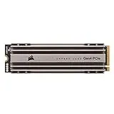 Corsair MP600 CORE 2TB M.2 NVMe PCIe x4 Gen4 SSD (Lesegeschwindigkeitenvon bis zu 4.950 MB/s sowie sequenziellen Schreibgeschwindigkeiten bis 3.700 MB/s, Hochgeschwindigkeitsschnittstelle) Aluminium