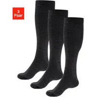 BENCH Kniestrümpfe 3er Pack grau 39-42