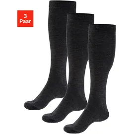 BENCH Kniestrümpfe 3er Pack grau 39-42
