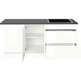 kochstation Winkelküche L-Form 290 x 180 cm weiß
