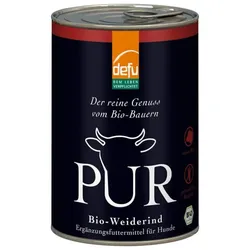 defu Nassfutter Hund PUR Weiderind bio 400g