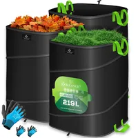 Kesser KESSER® Pop-Up-Gartensack Laubsack Gartenabfallsack inkl. Handschuhe Selbststehend mit