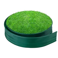 Relaxdays Rasenkante Kunststoff, 12 Meter dunkelgrün