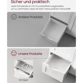 VASAGLE Badezimmerschrank 30 x 55 x 82 cm Weiß