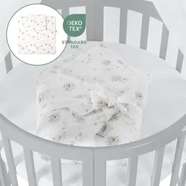 Waldin Babybett OWAL Kinderbett 7in1 mit Matratze, mitwachsendes Kinder-Bett