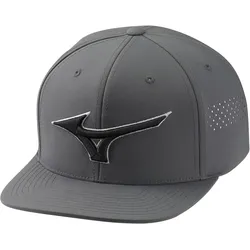 Mizuno Tour Flat Snapback Cap Golfmütze Dunkel Grau EINHEITSGRÖSSE