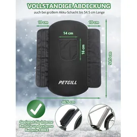 luxuskollektion E Bike Akku Schutzhülle 30-54cm Transportschutz Kälte Schmutz Schwarz
