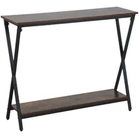 Relaxdays Konsolentisch 80 x 100 x 30 cm braun/schwarz